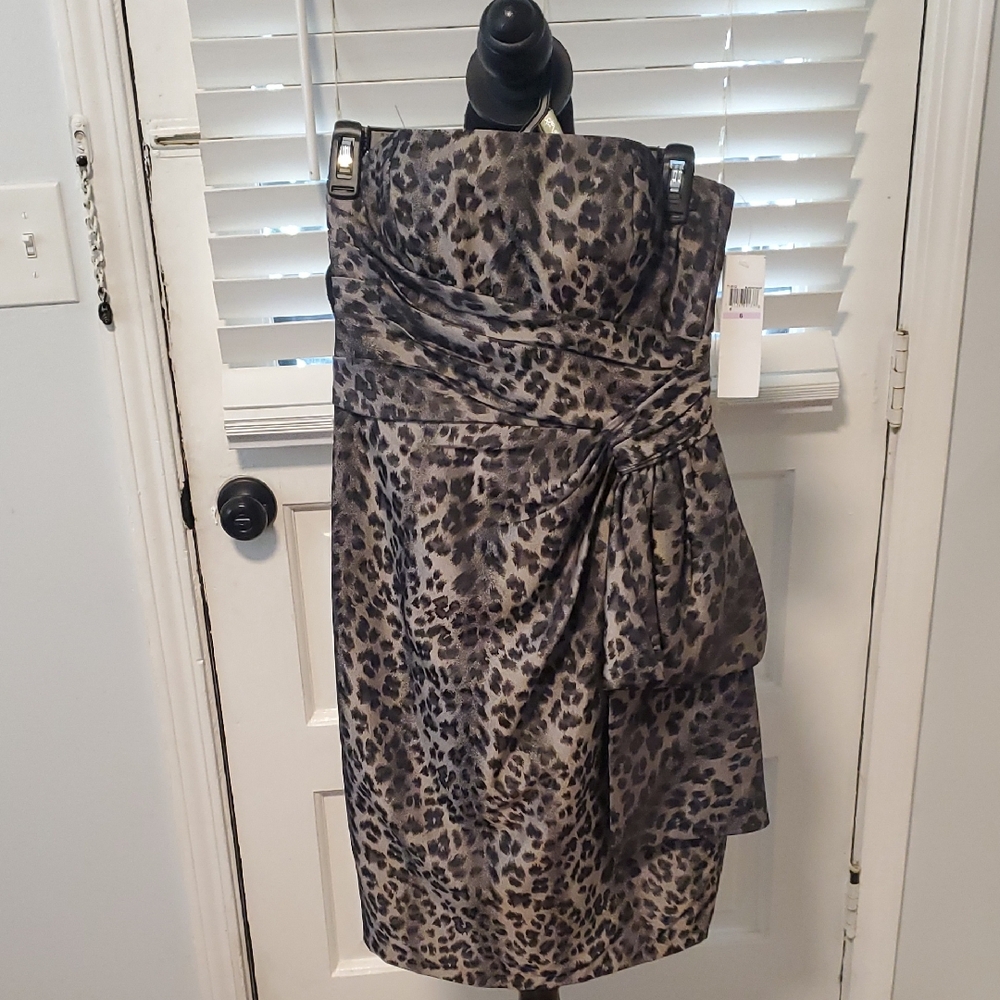 Maggy London Metallic Print Dress